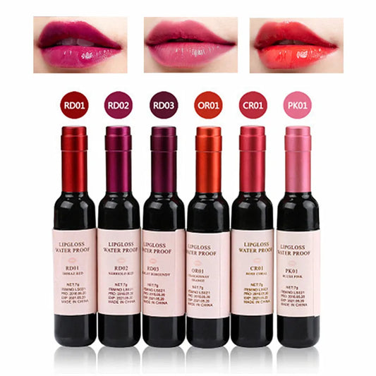 New Arrival Wine Red Korean Style Lip Tint Baby Pink Lip For Women Makeup Liquid Lipstick Lip gloss red lips Cosmetic Hot